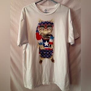 Patriotic Rocket Cat Tshirt